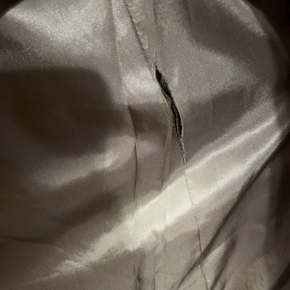 Calvin Klein Full Button Down Single Breast 100% Merino Camel Coat Women Size 6 - Picture 9 of 12